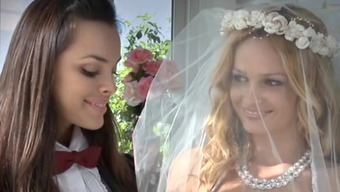 longhair lingerie lick amazing lesbian teen (18+) wedding beautiful blonde bride close up