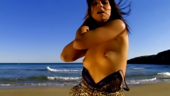 wild latina seduced natural fucking hardcore brown outdoor pornstar beach brunette couple