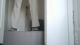 white lady hidden cam hidden dress cam mature office voyeur pissing toilet public business woman