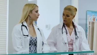 nurse fucking lesbian pornstar uniform blonde doctor