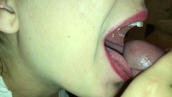tongue penis oral homemade high definition cum cock swallow pov big cock blowjob cum swallowing