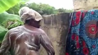 shower outdoor public black african ebony