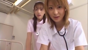 lingerie nurse fucking horny ffm 3some japanese bra nylon threesome uniform reality