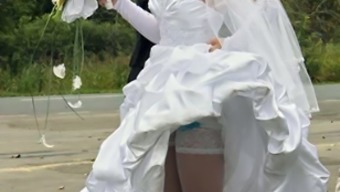 voyeur public upskirt wedding bride compilation