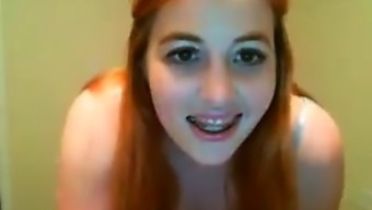 lingerie busty redhead strip teen (18+) web cam solo
