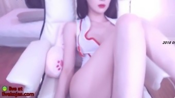 nurse korean masturbation strip uniform web cam solo amateur asian