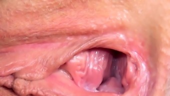 vagina tight spreading nasty gape milf finger european solo blonde close up czech
