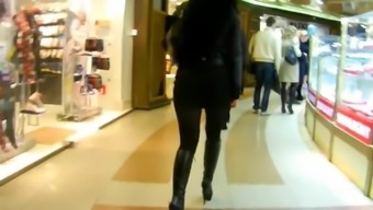 spy skirt high definition heels nylon boots public upskirt russian