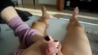 foot fetish homemade nylon stockings fetish brazil cumshot