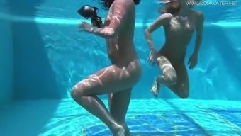 softcore nude naked lesbian teen (18+) pool beach bikini