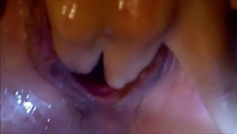 slut fisting finger squirt orgasm pussy female ejaculation whore shaved bitch close up