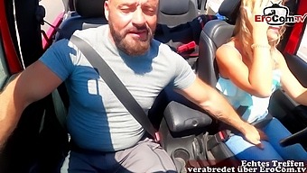 german amateur german milf fucking hardcore face fucked blonde car couple