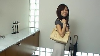 japanese brown toilet brunette clothed couple